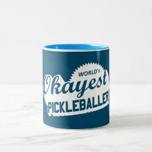 Tasse 2 Couleurs Meilleur joueur de pickleball moyen du monde