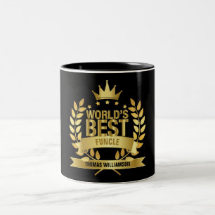 Tasse 2 Couleurs Meilleur oncle du monde à l'oncle d'or noir