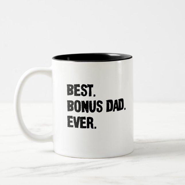 Tasse 2 Couleurs Meilleur papa de bonification (Gauche)
