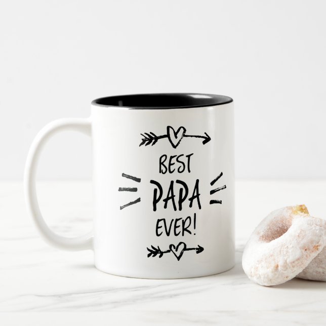 Tasse 2 Couleurs Meilleur Papa jamais (Avec donut)