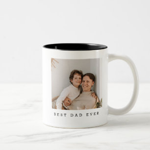 Tasse 2 Couleurs Meilleur papa Jamais photo complète personnalisée