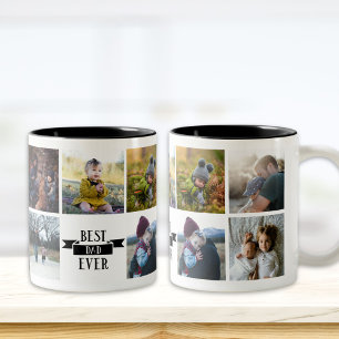 Tasse 2 Couleurs Meilleur Papa Jamais Photo Musique Personnalisée
