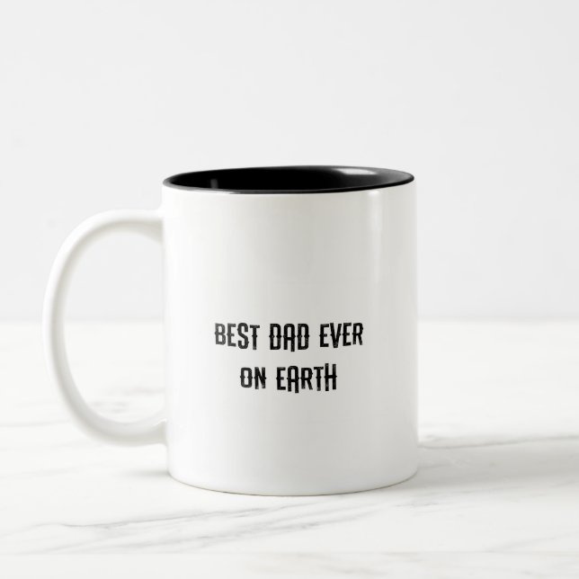 Tasse 2 Couleurs Meilleur papa jamais sur terre (Gauche)