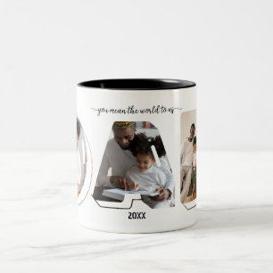 Tasse 2 Couleurs Meilleur papa que jamais plaque de collage de 3 ph