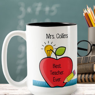 Tasse 2 Couleurs Meilleur.Professeur.Jamais. Citer un cadeau person