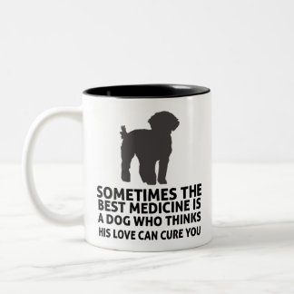 Tasse 2 Couleurs Meilleur service de doodle de médecine Chien 11 oz