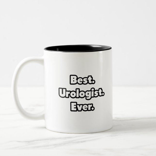 Tasse 2 Couleurs Meilleur. Urologue. Jamais. (Gauche)