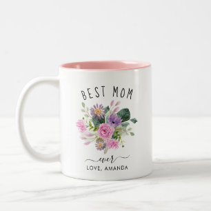 Tasse 2 Couleurs Meilleure maman Burgundy Boho Co toujours à la mod