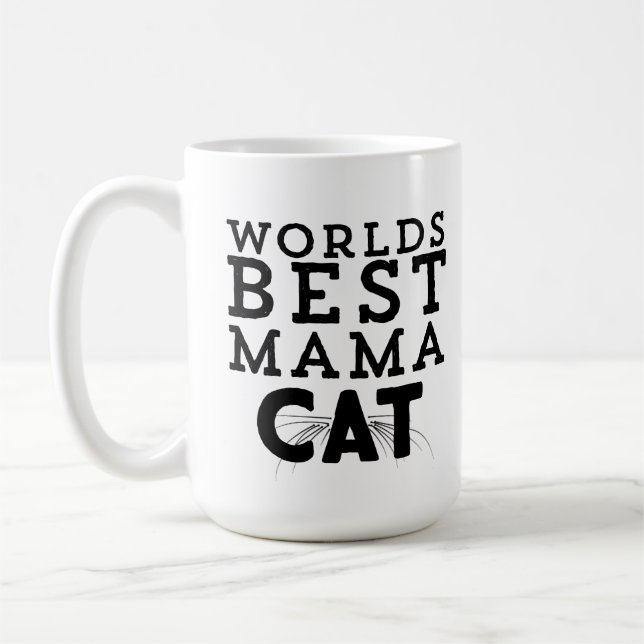 Tasse 2 Couleurs Meilleure maman Cat des mondes (Gauche)