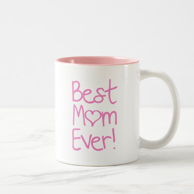 Tasse 2 Couleurs Meilleure Maman Jamais ! Personnalisé (Droit)