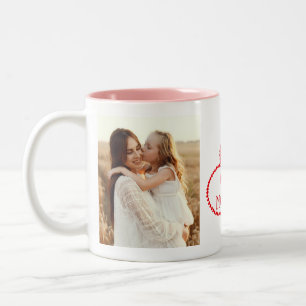 Tasse 2 Couleurs Meilleure maman jamais photo moderne Fête des Mère
