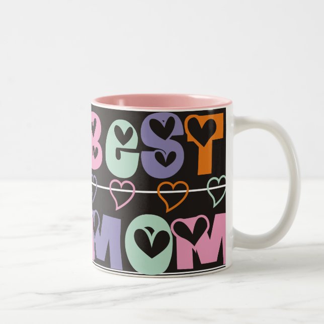 Tasse 2 Couleurs Meilleure maman Mugs. (Droit)