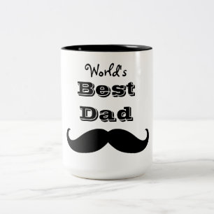Tasse 2 Couleurs Meilleure moustache papa du monde