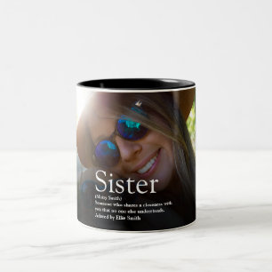Tasse 2 Couleurs Meilleure Sœur Définition Moderne Photo Amusante