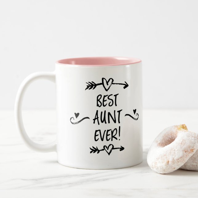 Tasse 2 Couleurs Meilleure tante (Avec donut)