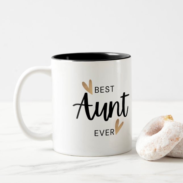 Tasse 2 Couleurs Meilleure tante jamais (Avec donut)