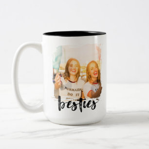 Tasse 2 Couleurs Meilleures Amies Amis Personnalisé Photo