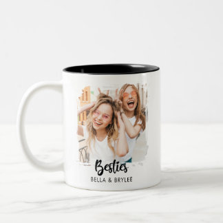 Tasse 2 Couleurs Meilleures amies photo collage