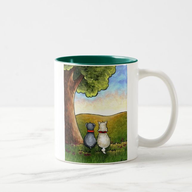 TASSE 2 COULEURS MEILLEURS AMIS (Droit)