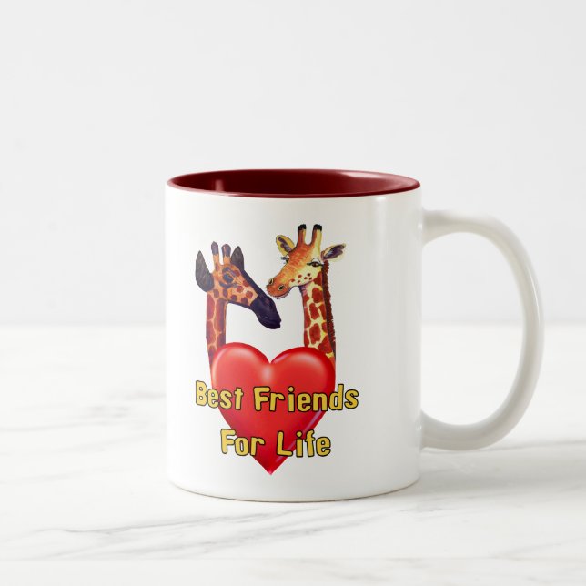 Tasse 2 Couleurs Meilleurs amis (Droit)