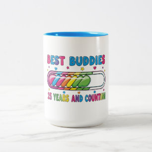 Tasse 2 Couleurs Meilleurs amis 25 ans et plus