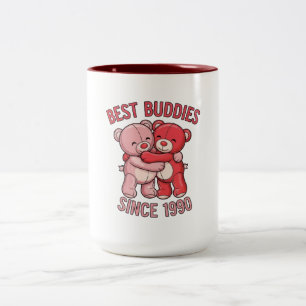 Tasse 2 Couleurs Meilleurs Amis Depuis 1990 Ours