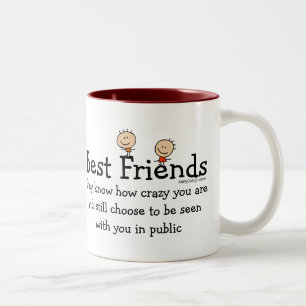 Tasse 2 Couleurs Meilleurs amis (les deux côtés)