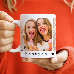 Tasse 2 Couleurs Meilleurs amis Photo Collage Meilleures amies Amit