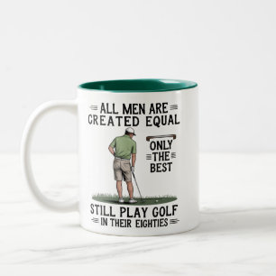 Tasse 2 Couleurs Meilleurs hommes jouent au golf Eighties Drôle de 