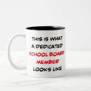 Tasse 2 Couleurs membre du conseil scolaire, dédié