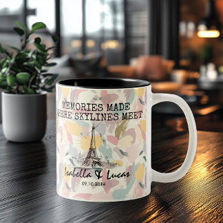Tasse 2 Couleurs Mémoire Personnalisée de Paris - Monument en Dessi