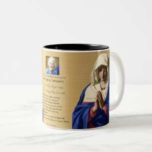 Tasse 2 Couleurs Mémorial funéraire de la Vierge Catholique Religie