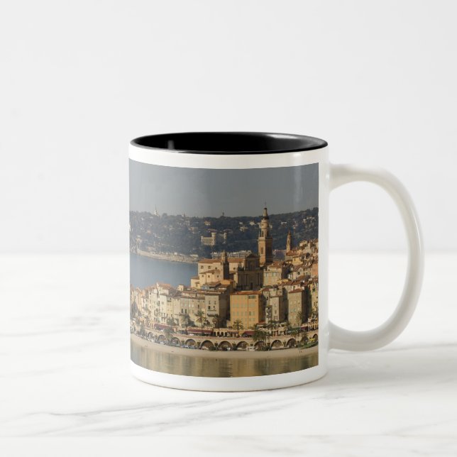 Tasse 2 Couleurs Menton, Côte d'Azur, France. (Droit)