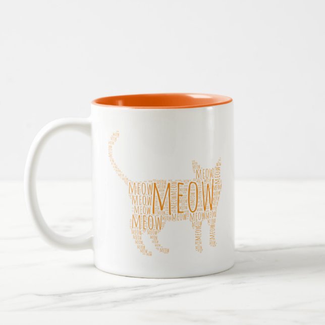 Tasse 2 Couleurs MEOW Ginger Cat (Gauche)