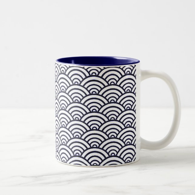 Tasse 2 Couleurs Mer de Seigaiha (Droit)