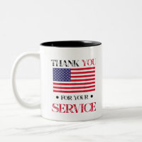 Merci Pour Votre Service American Flag