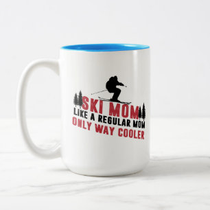Tasse 2 Couleurs Mère De Ski De Neige Comme Une Mère Régulière Seul