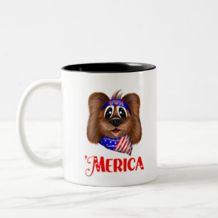 Tasse 2 Couleurs Merica migre Chien