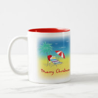 Merry Christmas, Santa Hat, Palm Tree, Beach