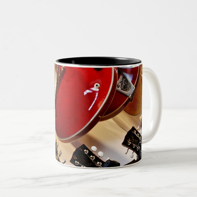 Tasse 2 Couleurs Merveilleuse guitare acoustique (Devant droit)