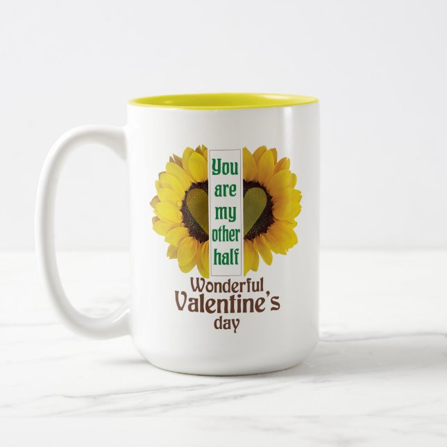 Tasse 2 Couleurs Merveilleuse Saint Valentin (Gauche)