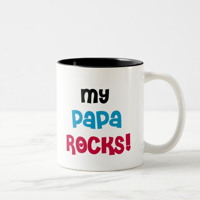 Tasse 2 Couleurs Mes roches de papa (Droit)