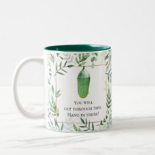 Tasse 2 Couleurs Message d'encouragement personnalisé Monarch Butt