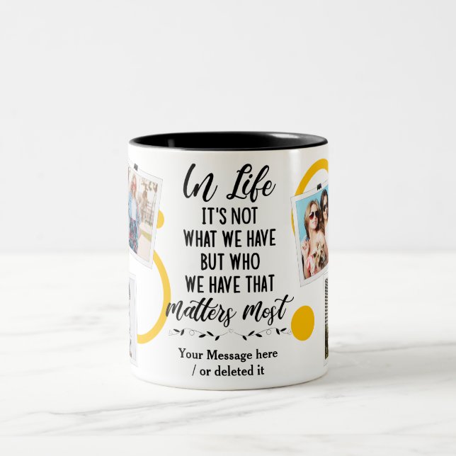 Tasse 2 Couleurs Message positif pour Best Friends 6 Photos (Centre)