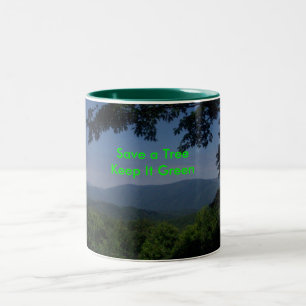 Tasse 2 Couleurs Message Vert