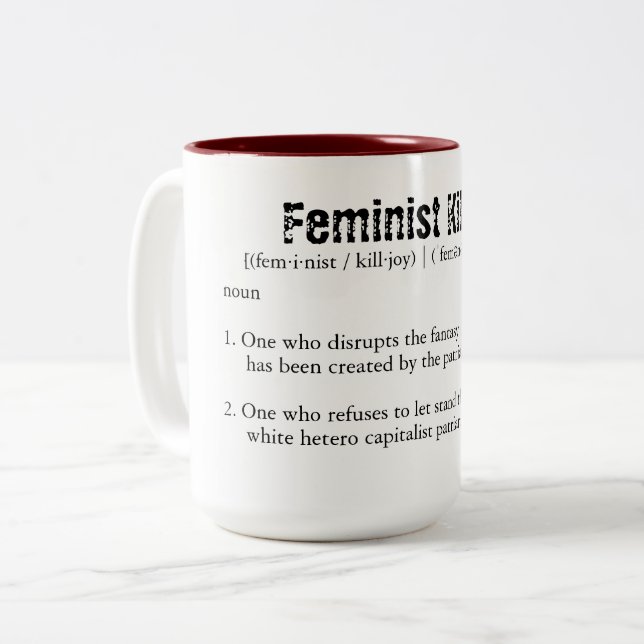 Tasse 2 Couleurs Meurtre féministe (Devant gauche)