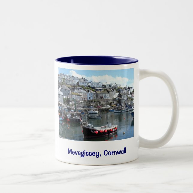 Tasse 2 Couleurs Mevagissey, les Cornouailles, Angleterre (Droit)