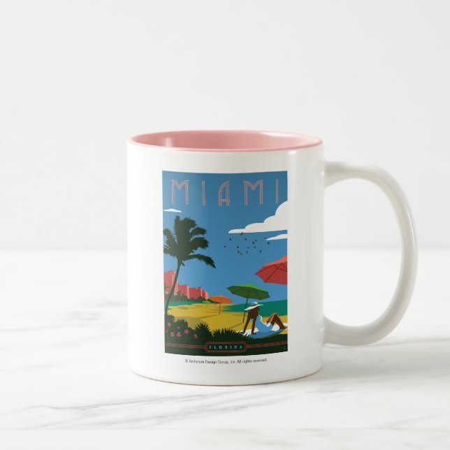 Tasse 2 Couleurs Miami, FL (Droit)