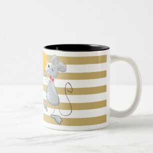 Tasse 2 Couleurs Mignon Drôle Fantaisiste Souris-Rayures