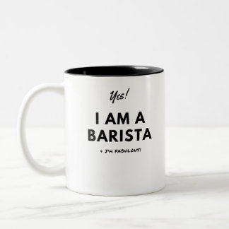 Tasse 2 Couleurs Mignon noir et blanc de barman d'amant drôle de